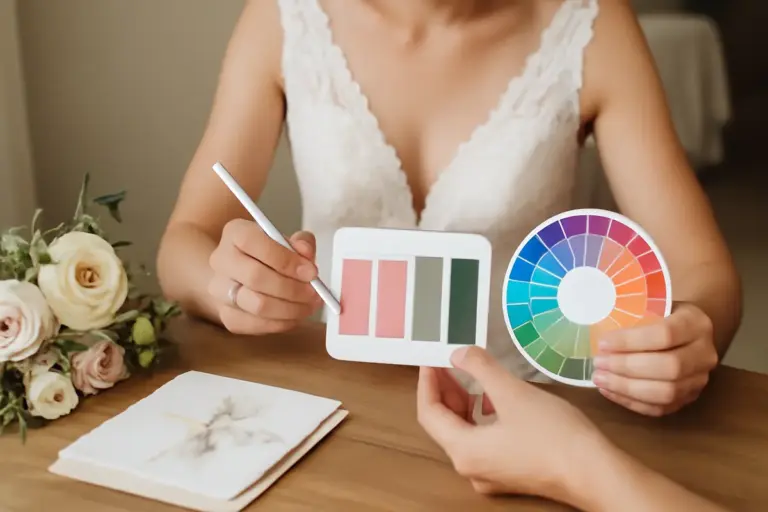 Scegliere le palette colore per le foto delle nozze: indicazioni pratiche che evitano accostamenti sbagliati