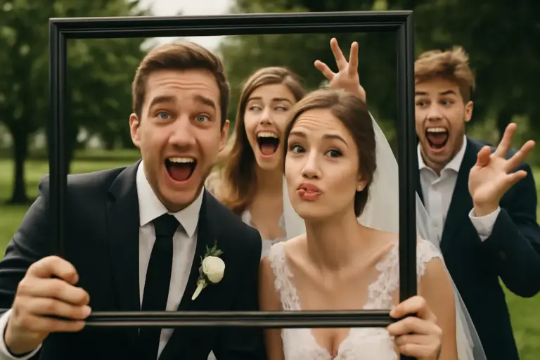 Fotografie creative con gli amici il giorno delle nozze: spunti originali che non hai ancora visto
