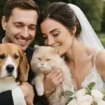 Ritratti degli sposi con gli animali domestici: idee dolcissime per foto emozionanti