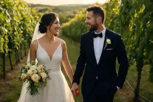 Fotografie di matrimonio tra i vigneti: cosa valutare per evitare scatti monotoni e darle vita agli album