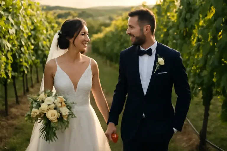 Fotografie di matrimonio tra i vigneti: cosa valutare per evitare scatti monotoni e darle vita agli album
