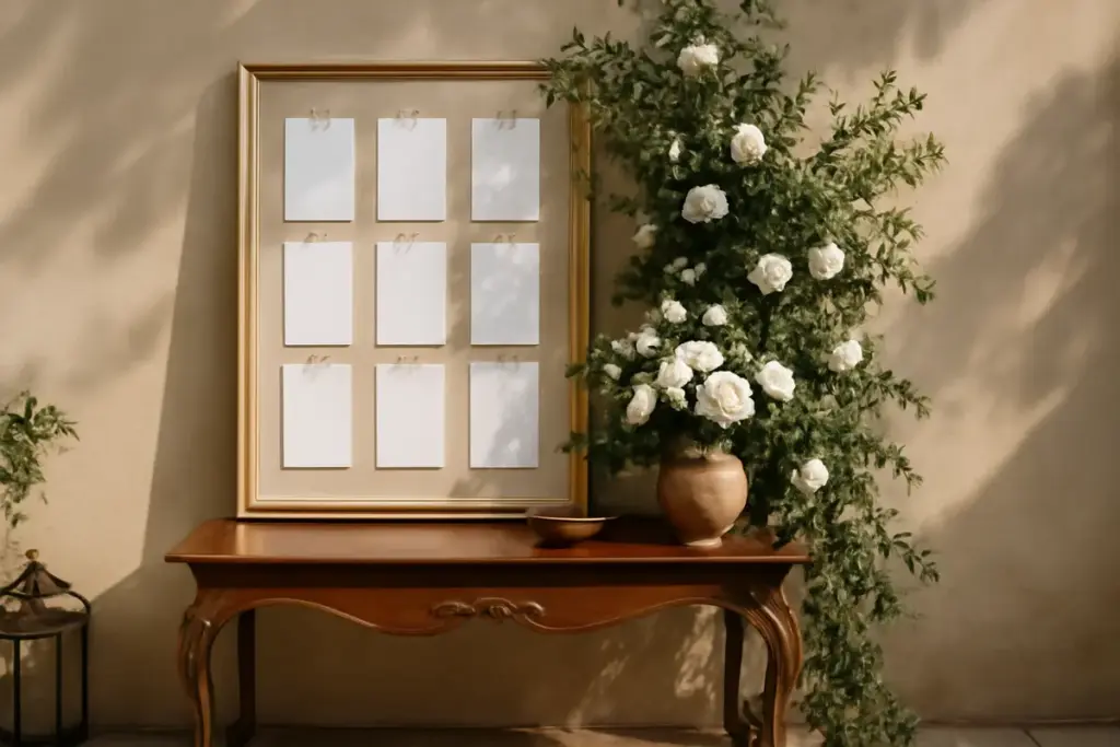 Ispirazioni per tableau de mariage fotografico: soluzioni scenografiche da copiare subito